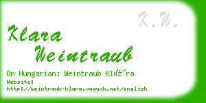 klara weintraub business card